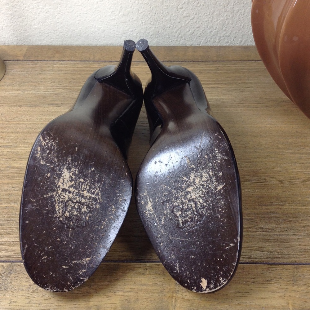 Stuart Weitzman Black Patent Leather Stiletto Heel - Picture 7 of 8